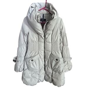 Happy Goat Lucky Paris Women's sz XS Puffer Coat 650 Fill Down Parka Funnel